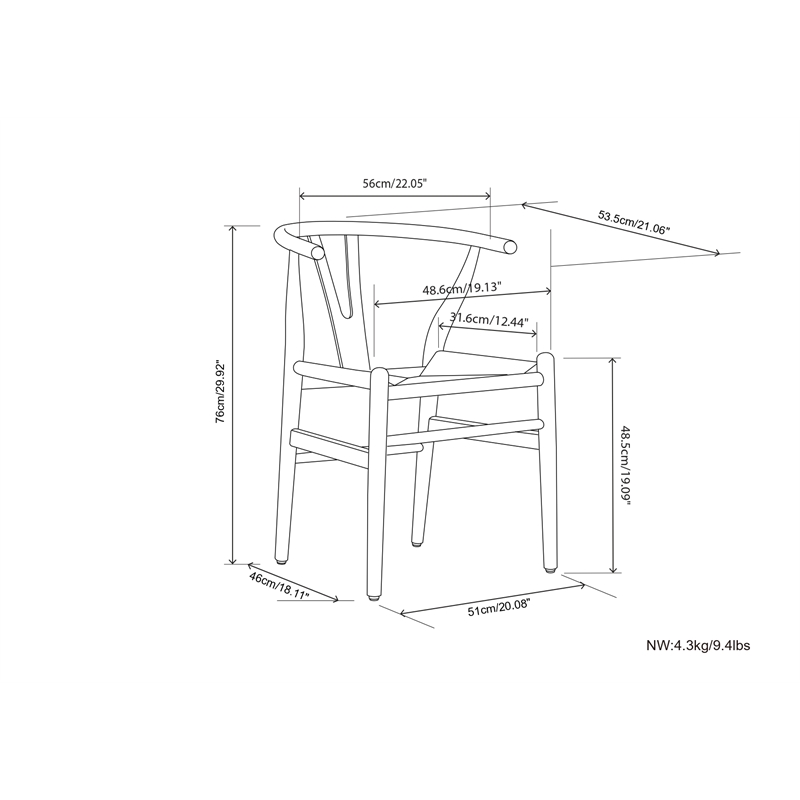 Hershey Modern Dining Chair (Set of 2) in Black