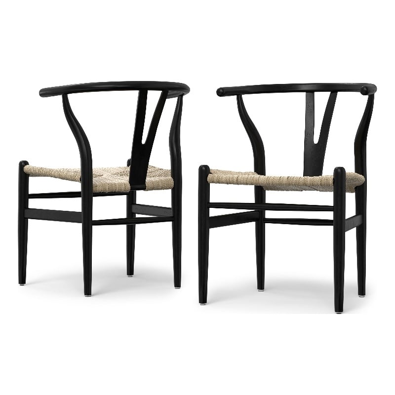 Hershey Modern Dining Chair (Set of 2) in Black