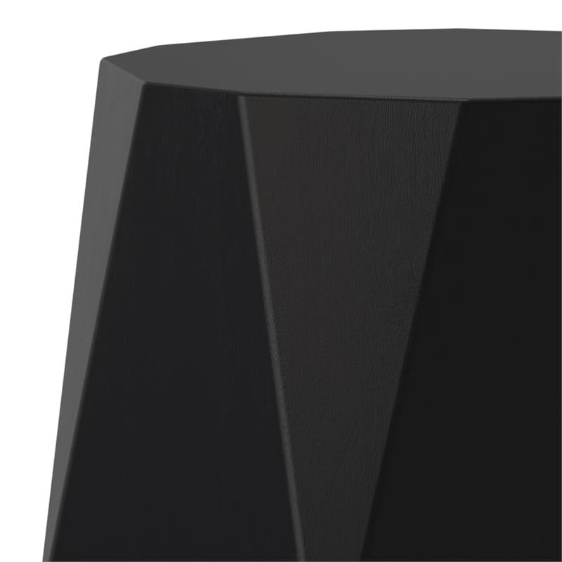 Judson 15inch Wide Solid Mango Contemporary End Table in Black & Fully Assembled