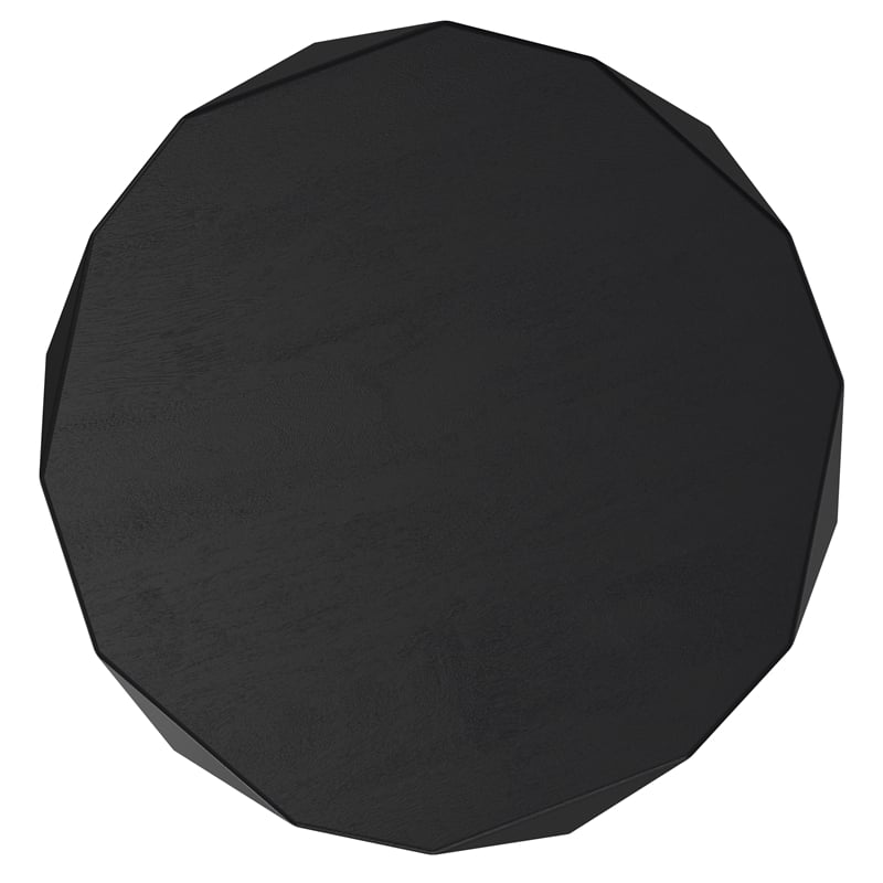 Judson 15inch Wide Solid Mango Contemporary End Table in Black & Fully Assembled