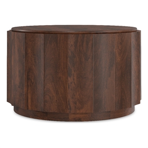 Trenton SOLID WOOD 32&quot WD Round Coffee Table in Walnut Brown & Fully Assembled