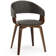 Lowell/Draper 7 Pc Dining Set with 6 Dining Chairs in Brown Vegan Faux Leather
