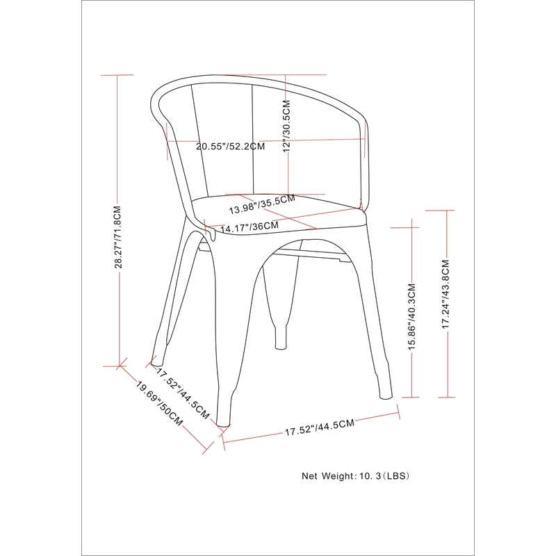 Larkin/Watkins WOOD & Metal Modern 7Pc Dining Set with 6Dining Chairs in Multi