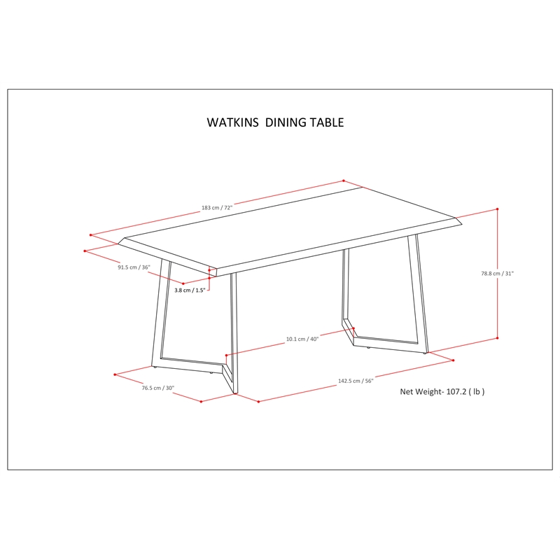Larkin/Watkins WOOD & Metal Modern 7Pc Dining Set with 6Dining Chairs in Multi