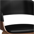 Lowell/Draper 7Pc Dining Set with 6Bentwood Dining Chairs in Black Faux Leather