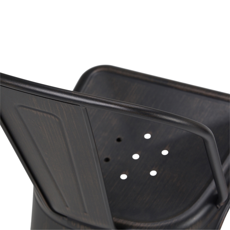 Fletcher/Watkins WOOD & Metal 7Pc Dining Set with 6Metal Dining Chairs in Multi