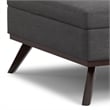 Owen 40 inch Wide Modern Square XL Coffee Table Storage Ottoman in Slate Gray