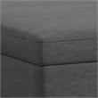 Owen 40 inch Wide Modern Square XL Coffee Table Storage Ottoman in Slate Gray