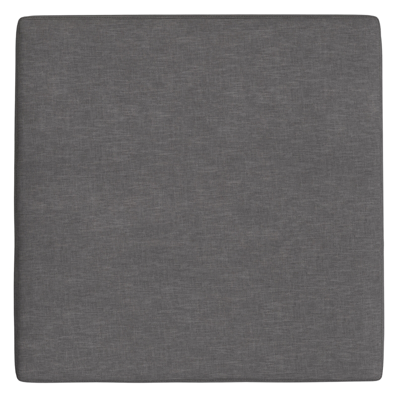 Owen 40 inch Wide Modern Square XL Coffee Table Storage Ottoman in Slate Gray