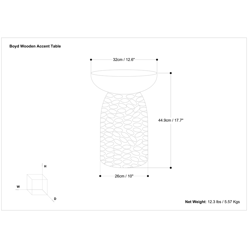 Boyd 13 inch Wide Solid Wood Contemporary Accent Table in White & Assembled