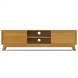 Lennon  72 inch Wide Mid Century Modern TV Media Stand in Oak Veneer