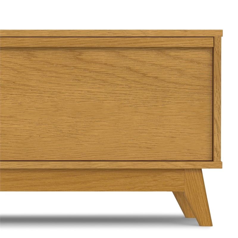 Lennon  72 inch Wide Mid Century Modern TV Media Stand in Oak Veneer