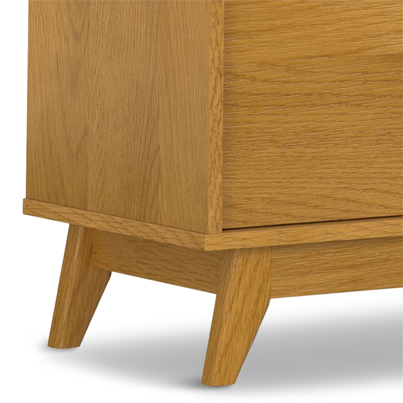 Lennon  72 inch Wide Mid Century Modern TV Media Stand in Oak Veneer