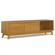 Lennon  72 inch Wide Mid Century Modern TV Media Stand in Oak Veneer