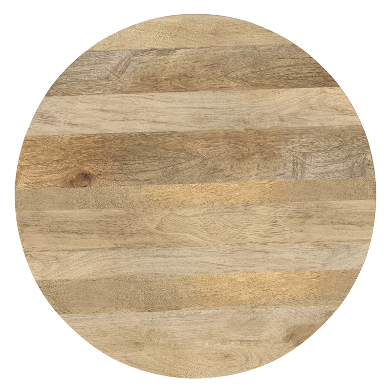 Demy  35 inch Wide Round Coffee Table in Multi & Fully Assembled