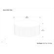 Demy  35 inch Wide Round Coffee Table in Multi & Fully Assembled