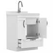 Maile 24-inch Utility Sink & Cabinet in Pure White