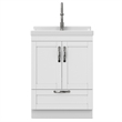 Maile 24-inch Utility Sink & Cabinet in Pure White