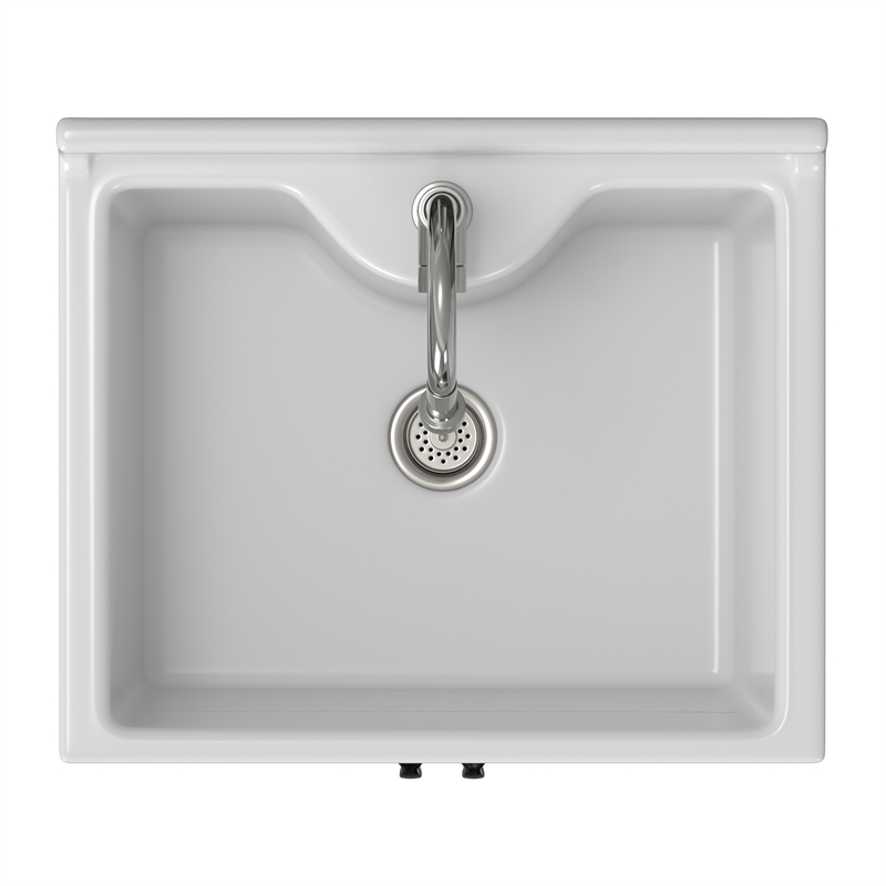 Maile 24-inch Utility Sink & Cabinet in Pure White