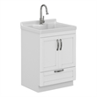 Maile 24-inch Utility Sink & Cabinet in Pure White