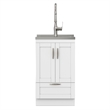 Reed 20-inch Utility Sink & Cabinet in Pure White