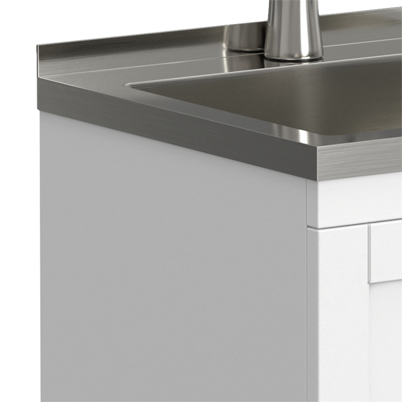 Reed 20-inch Utility Sink & Cabinet in Pure White