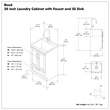 Reed 20-inch Utility Sink & Cabinet in Pure White