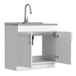 Modern Wide Shaker 36-inch Utility Sink & Cabinet in Pure White