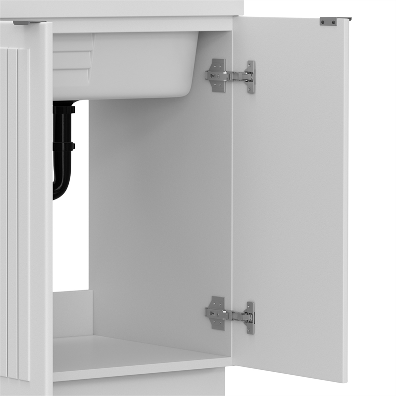 Murphy All-In-One 28-inch Laundry Utility Sink and Cabinet in Pure white