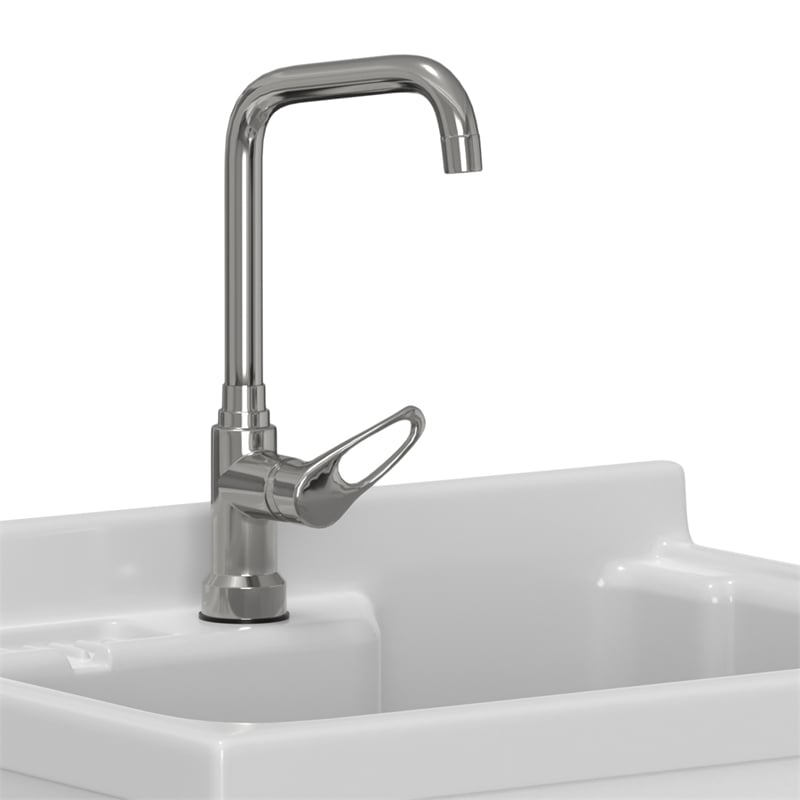 Murphy All-In-One 28-inch Laundry Utility Sink and Cabinet in Pure white