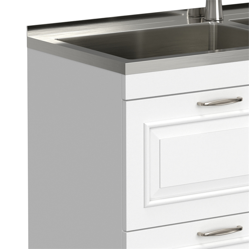 Darwin 46-inch Utility Sink & Cabinet in Pure White