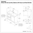 Hennessy 46-inch Utility Sink & Cabinet in Pure White
