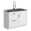 Hennessy 46-inch Utility Sink & Cabinet in Pure White