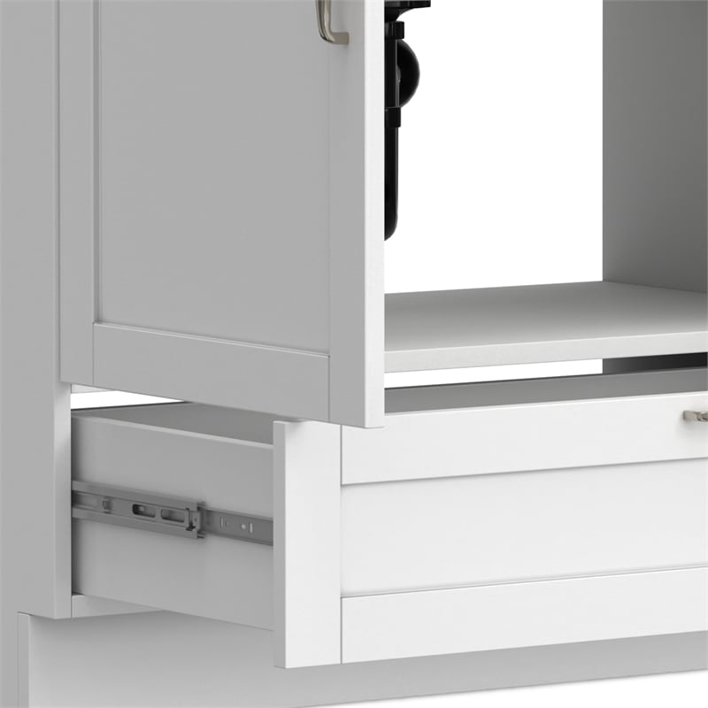 Reed 36-inch Utility Sink & Cabinet in Pure White