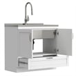 Reed 36-inch Utility Sink & Cabinet in Pure White