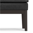 Carlson 45 inch Wide Ottoman Bench in Distressed Black Vegan Faux Leather