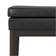 Carlson 45 inch Wide Ottoman Bench in Distressed Black Vegan Faux Leather
