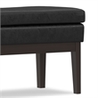 Carlson 45 inch Wide Ottoman Bench in Distressed Black Vegan Faux Leather