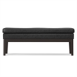 Carlson 45 inch Wide Ottoman Bench in Distressed Black Vegan Faux Leather