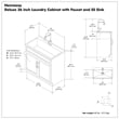 Hennessy 36-inch Utility Sink & Cabinet in Pure White