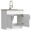 Hennessy 36-inch Utility Sink & Cabinet in Pure White