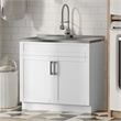 Hennessy 36-inch Utility Sink & Cabinet in Pure White
