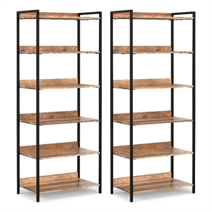 Kelsey 30W 5 Shelf Bookcase (Set of 2) in Natural