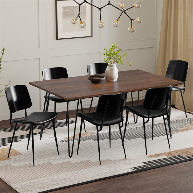 Hayley & Hunter 7-Piece Dining Set with Walnut Veneer