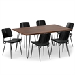 Hayley & Hunter 7-Piece Dining Set with Walnut Veneer