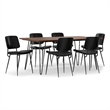 Hayley & Hunter 7-Piece Dining Set with Walnut Veneer