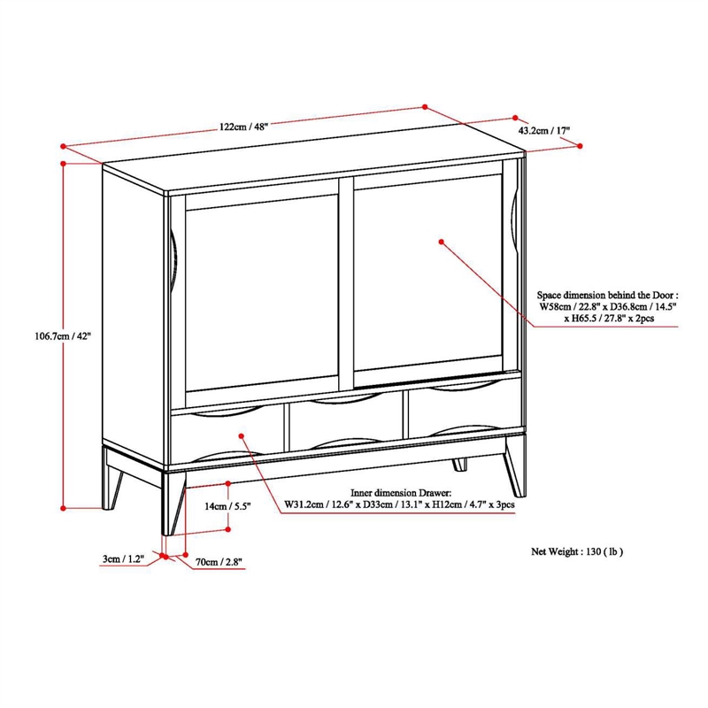 Harper SOLID HARDWOOD 48