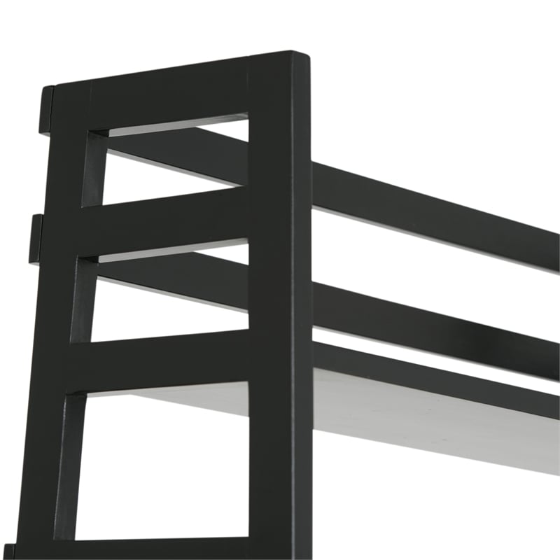 Acadian 30W 5 Shelf Ladder Bookcase (Set of 2) in Black