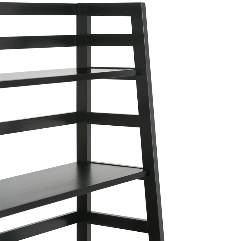 Acadian 30W 5 Shelf Ladder Bookcase (Set of 2) in Black