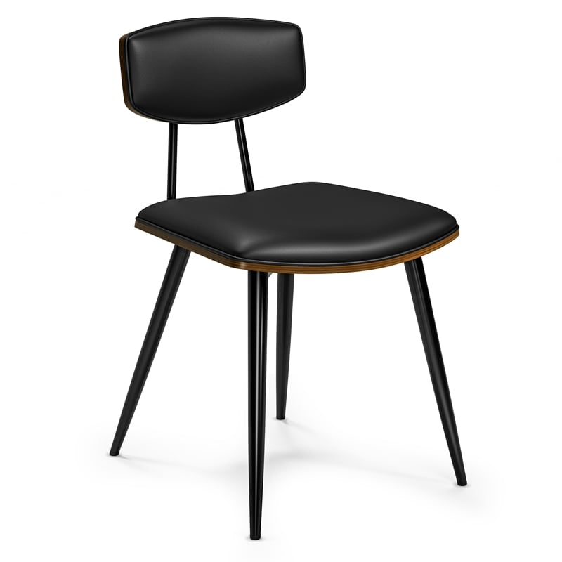 Simpli Home Mavis & Colby 7-Piece Dining Set in Walnut Veneer